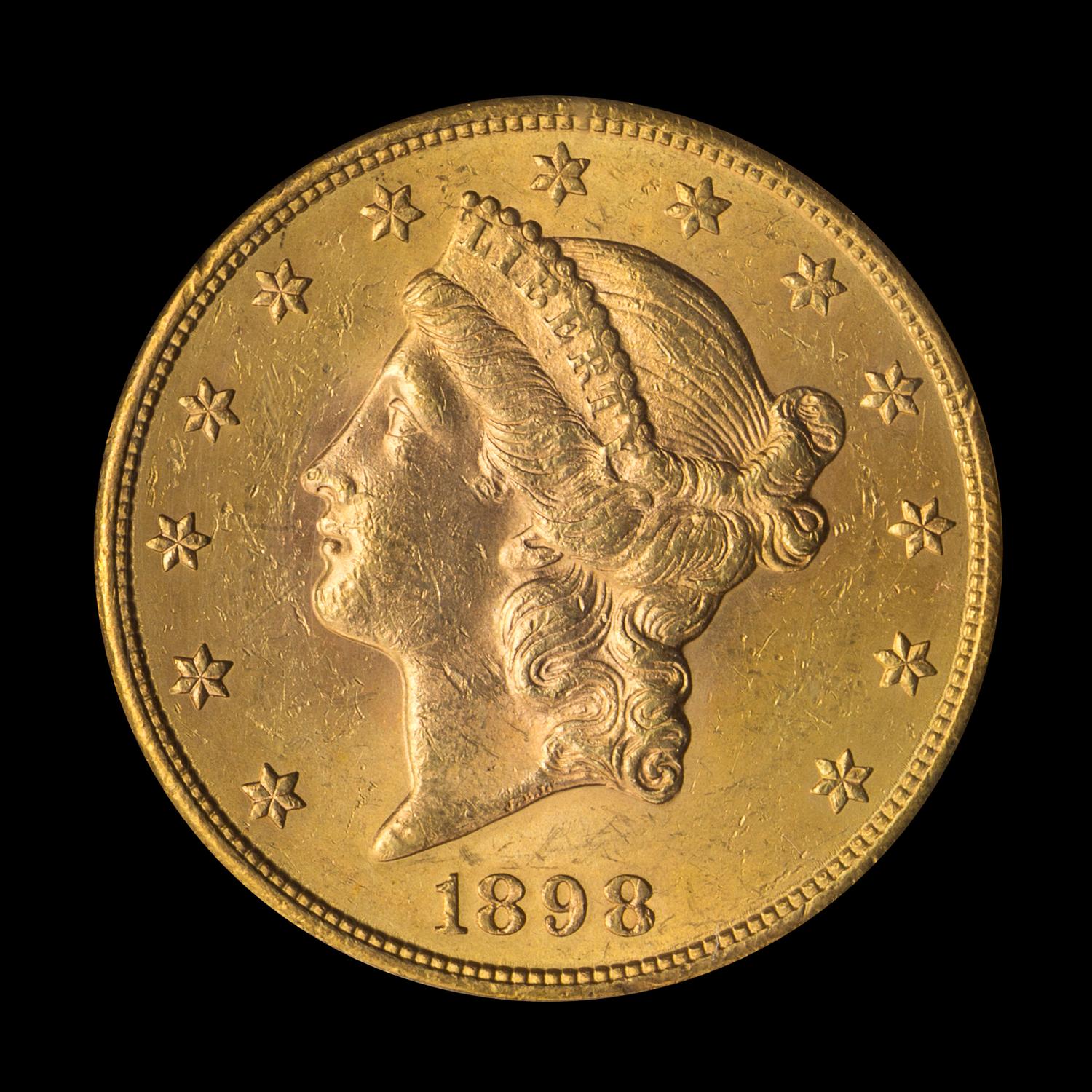 A United States 1898-S Liberty Head $20 Gold Coin