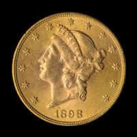 A United States 1898-S Liberty Head $20 Gold Coin