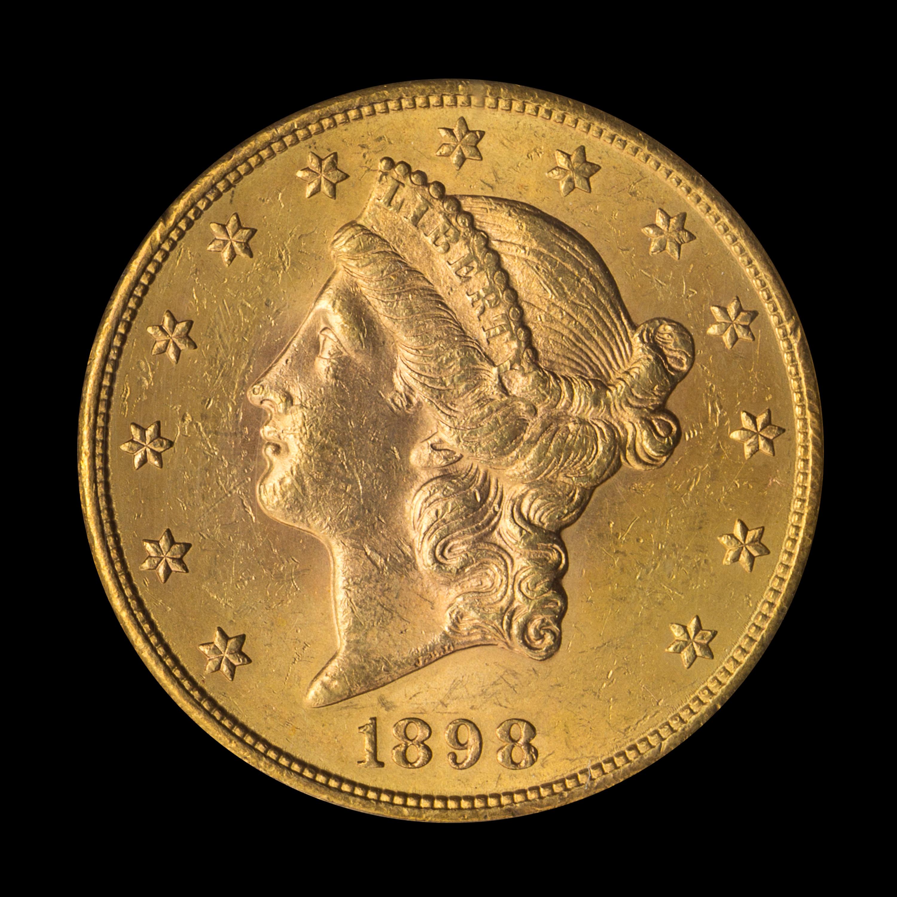 A United States 1898-S Liberty Head $20 Gold Coin