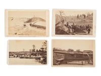 [CIVIL WAR]. 11 CDVs of artillery and fortifications from Brady's Album Gallery . 1862.