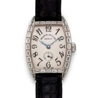 Franck Muller, 18K White Gold and Diamond Ref. 1750S6PM 'Cintree Curvex' Wristwatch, Circa 1999