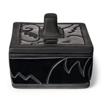 Santa Clara Blackware Lidded Pottery Container