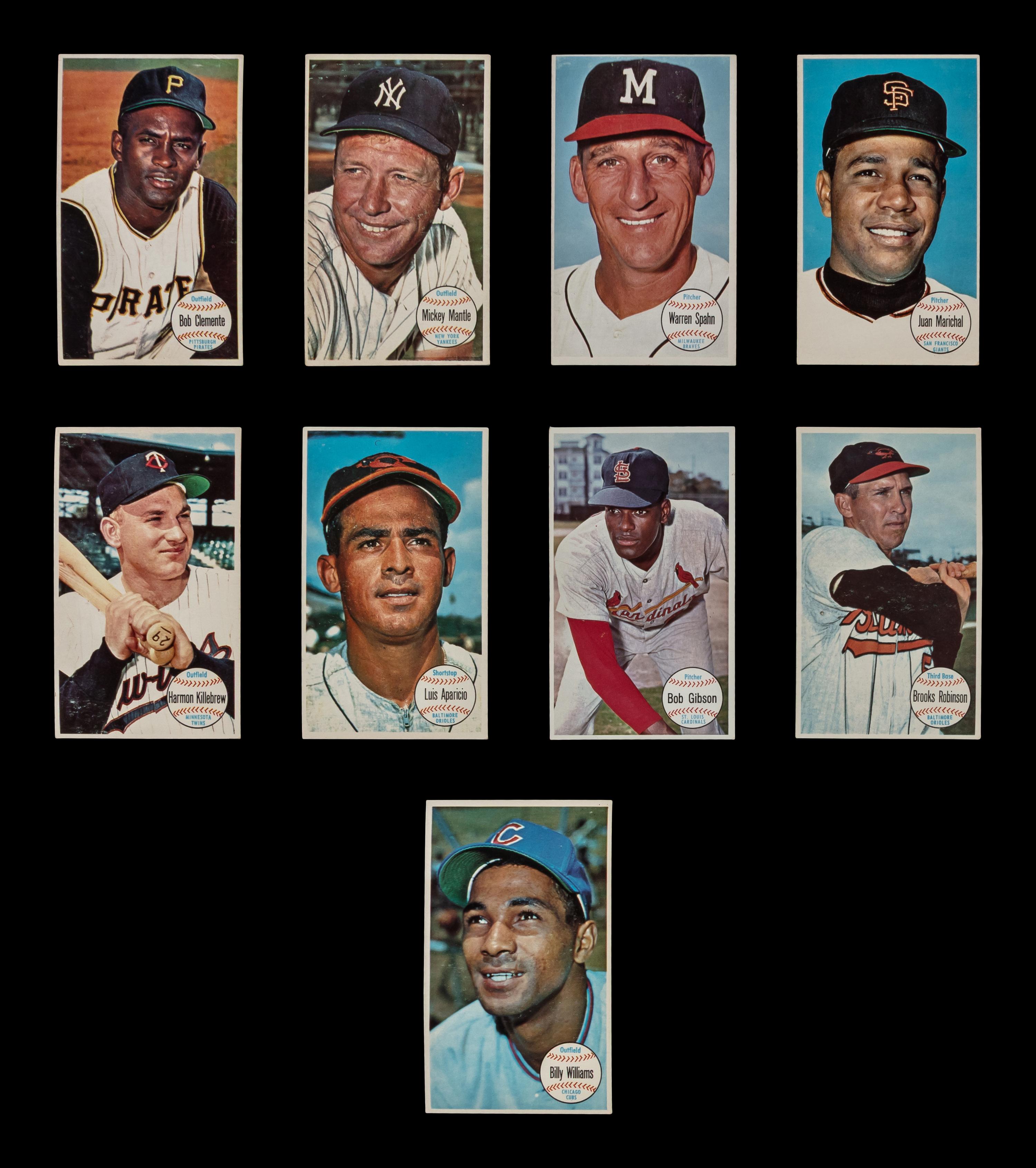 A Collection of 1960s Odd Ball Baseball Cards Including Mickey Mantle and Multiple Hall of Famers