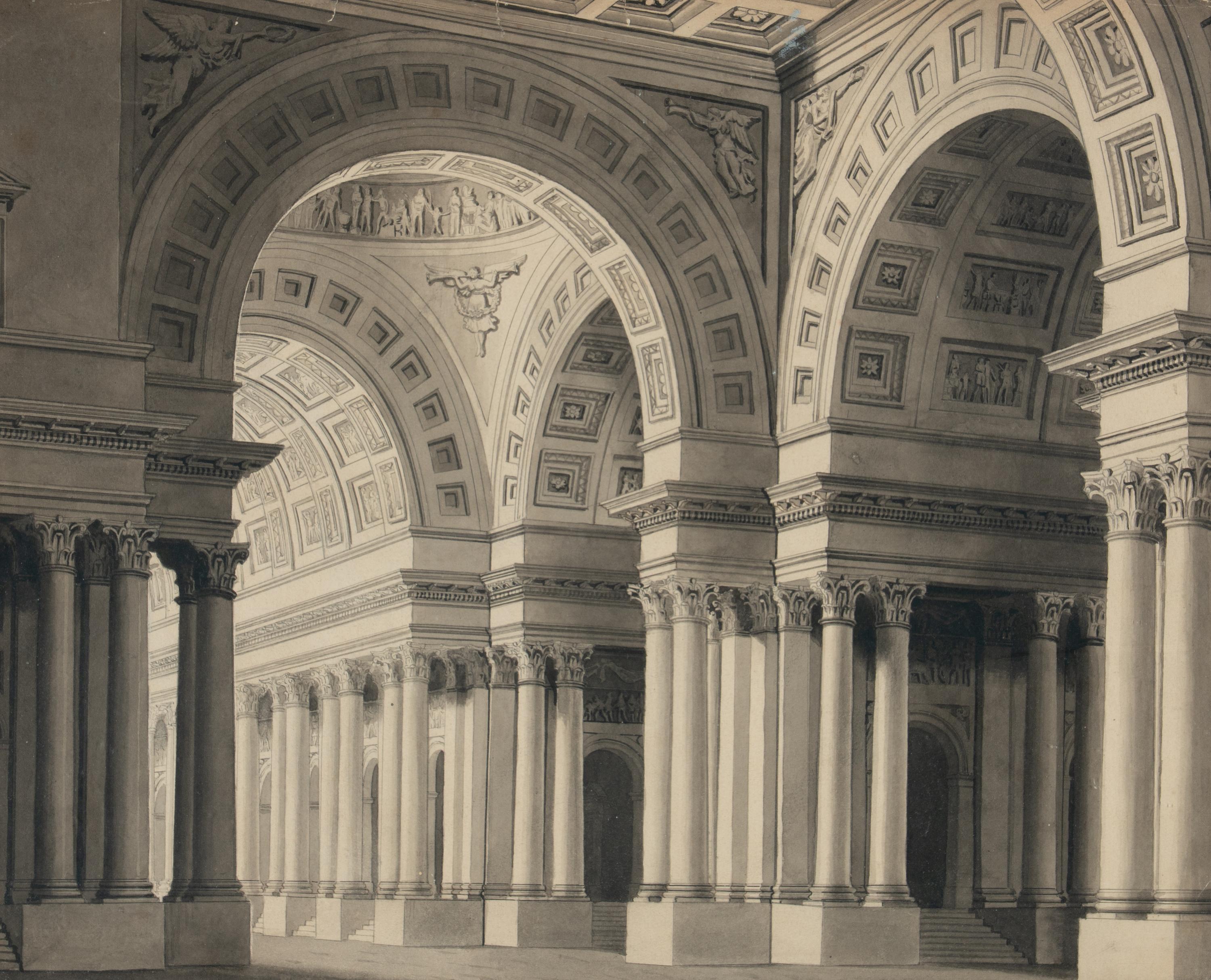 An Architectural Drawing of a Cathedral