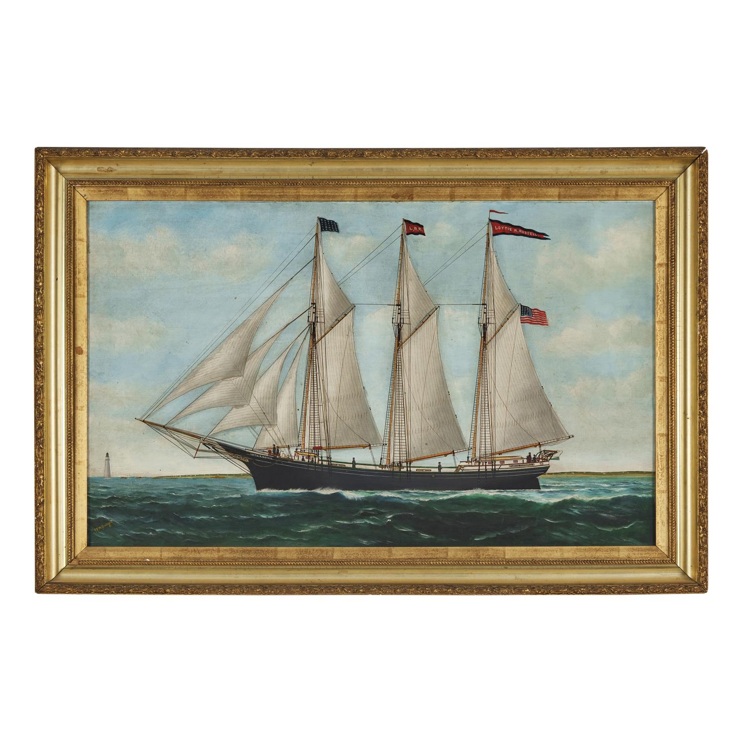 Samuel Finley Morse Badger (1873-1919), A Portrait of the Ship "Lottie R. Russell"