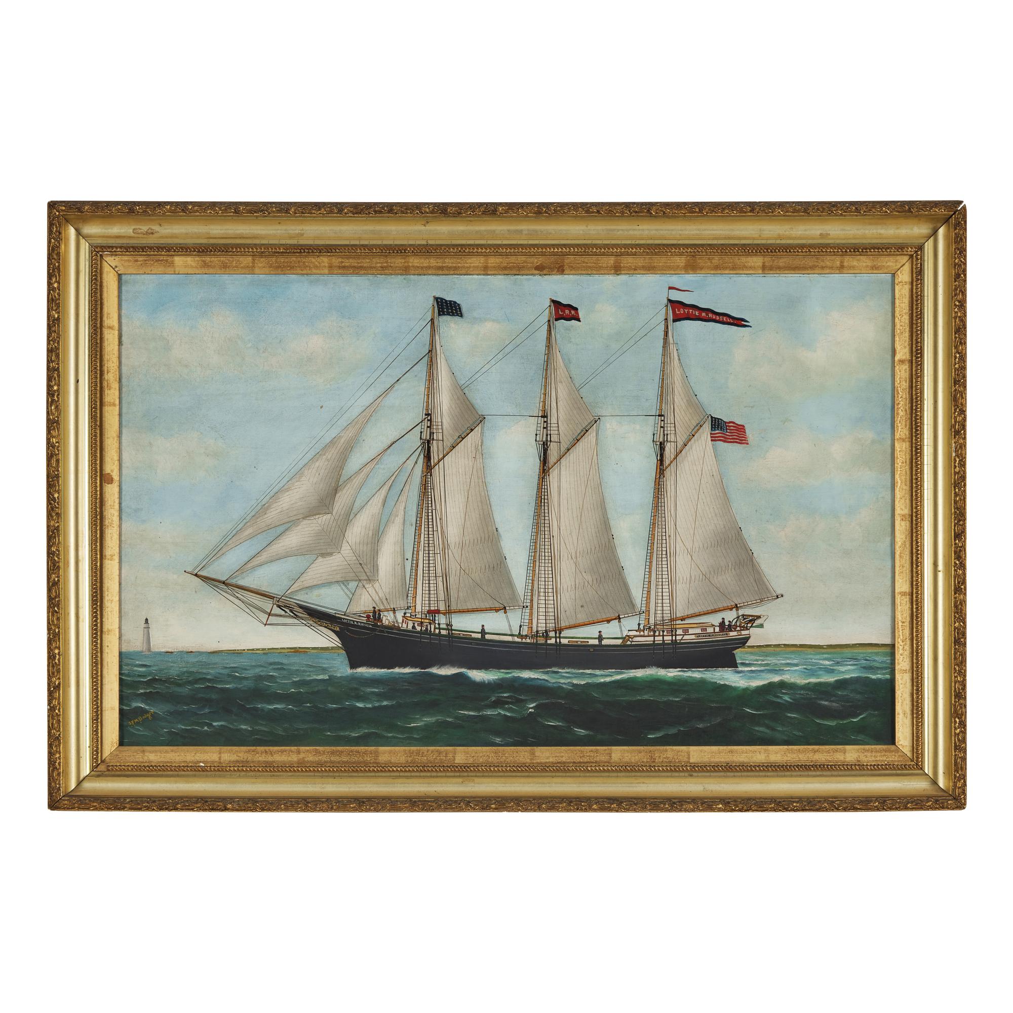 Samuel Finley Morse Badger (1873-1919), A Portrait of the Ship "Lottie R. Russell"