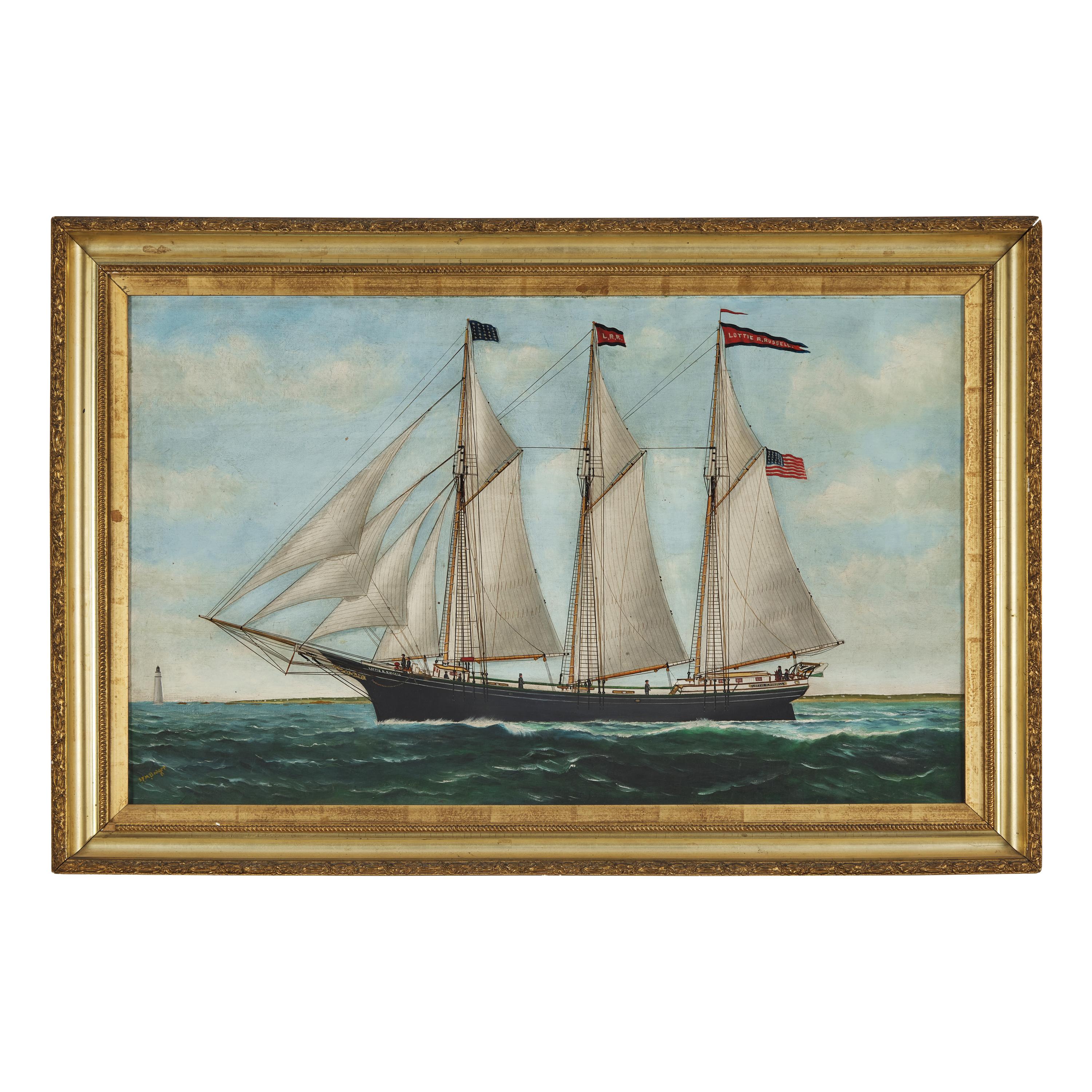 Samuel Finley Morse Badger (1873-1919), A Portrait of the Ship "Lottie R. Russell"
