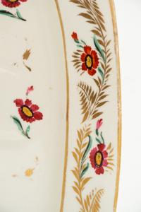 An English Porcelain Painted and Parcel-Gilt Meat Platter