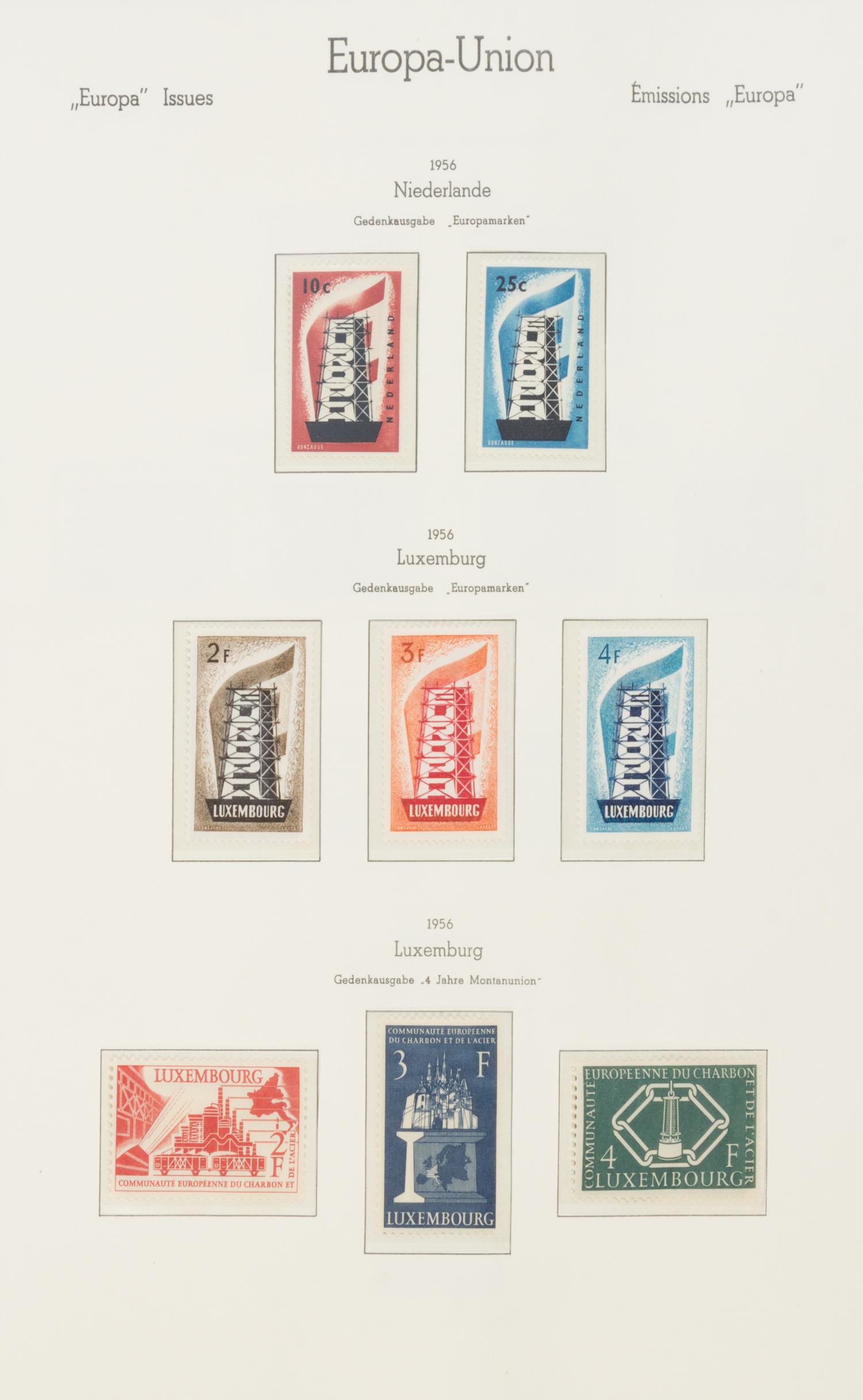 A Collection of European Union Issue Postage Stamps — LECHTTURM BRIEFMARKEN ALBUM-711949-1976
