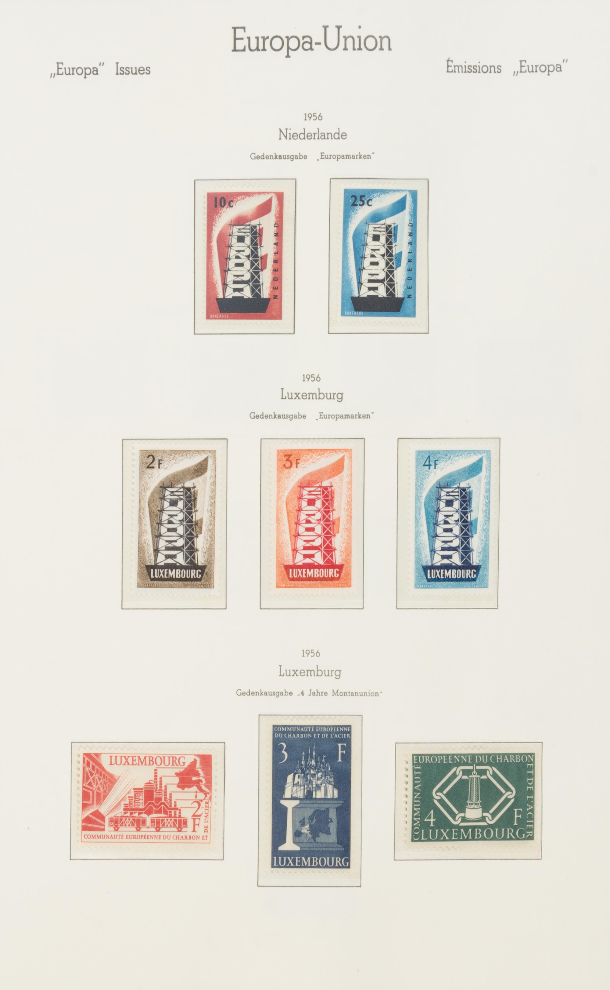 A Collection of European Union Issue Postage Stamps — LECHTTURM BRIEFMARKEN ALBUM-711949-1976