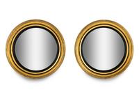 A Pair of English Giltwood Bullseye Mirrors