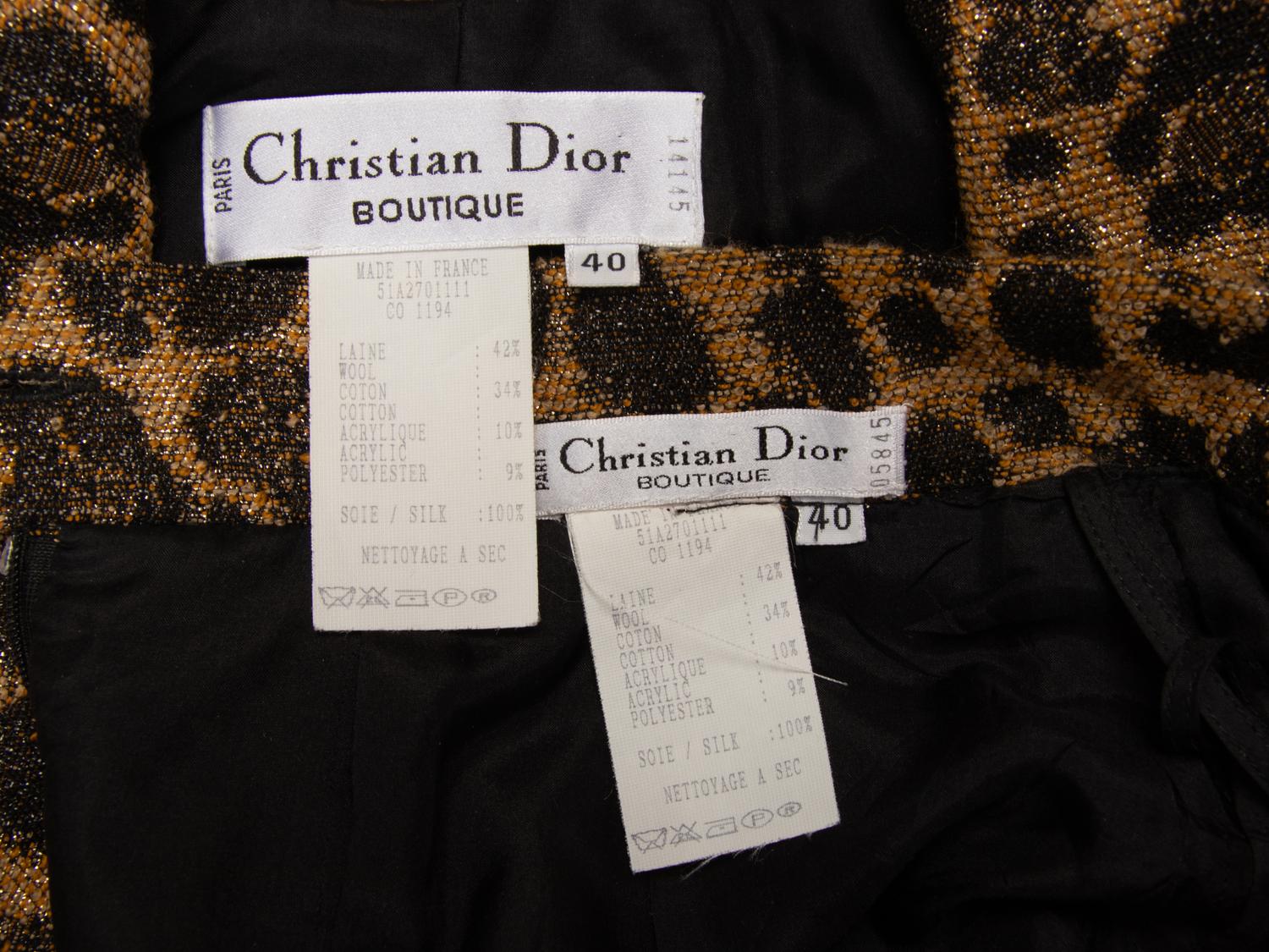 Christian Dior, Leopard-Print Demi-Couture Skirt Suit