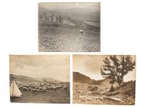 [WESTERN AMERICANA]. BELDEN, Charles J. (1888-1963), photographer. A group of 6 photographs of sheep herds in Wyoming. Pitchfork Ranch, WY, ca 1910s-1940s.