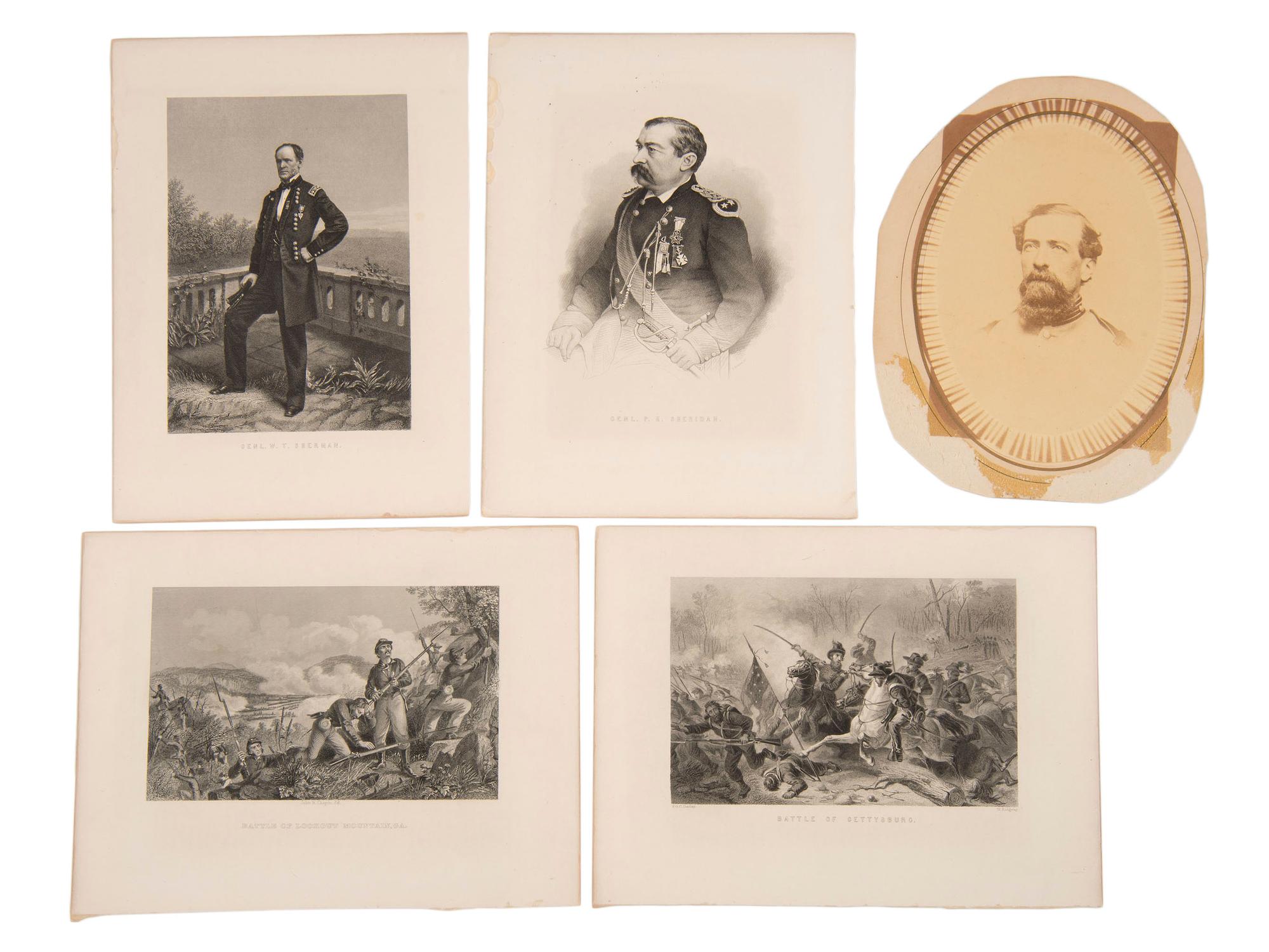 [CIVIL WAR - ART]. A group of engravings of Civil War subjects and scenes, including: