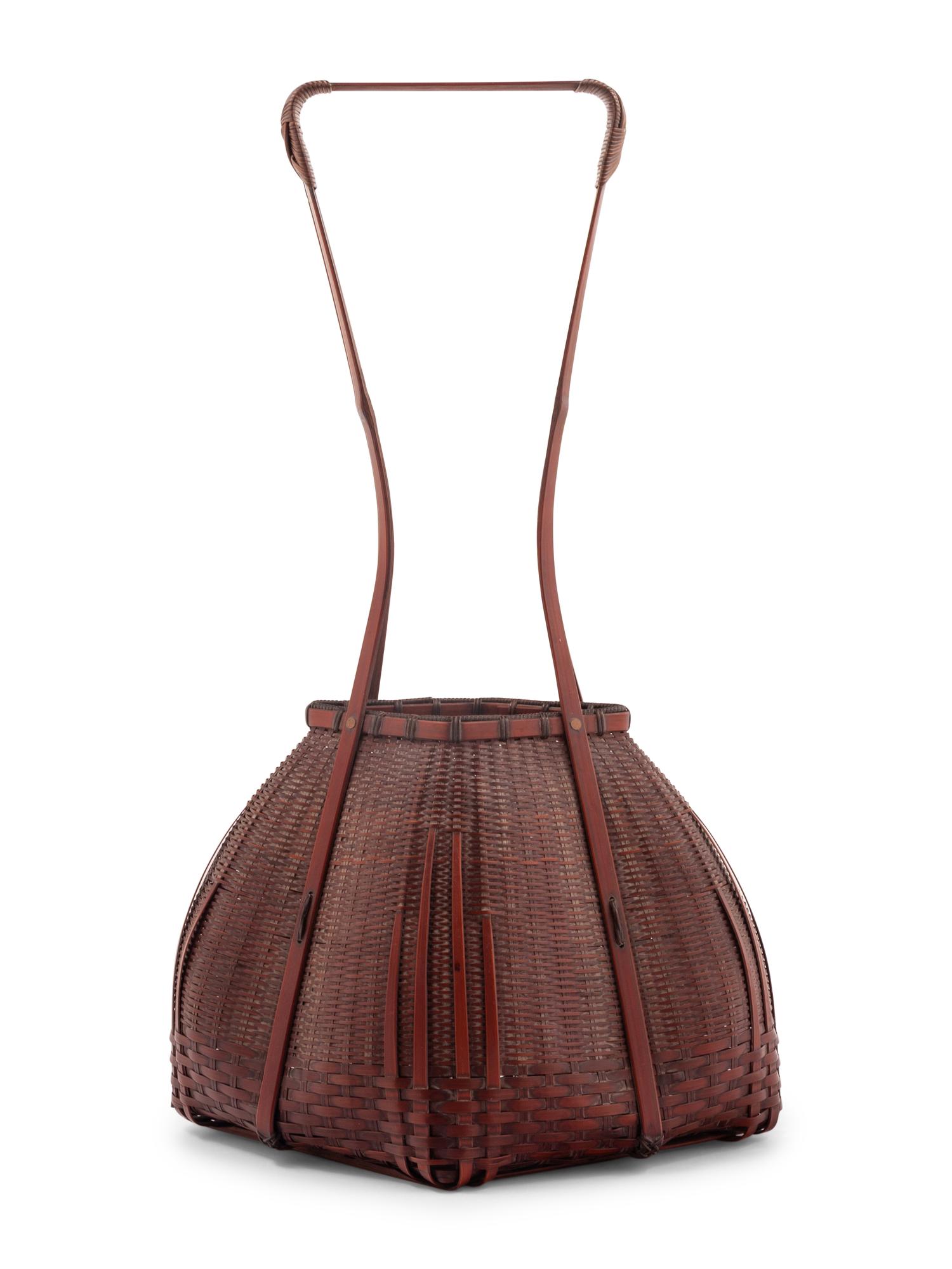 A Japanese Bamboo Ikebana Basket
