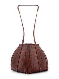 A Japanese Bamboo Ikebana Basket