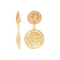 TWO PAIRS OF YELLOW GOLD PENDANT EARRINGS