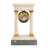 An Empire Style Specimen Marble Portico Clock