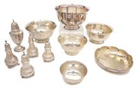 A Collection of American Silver Holloware, , by various makers, comprising: 5 Paul Revere style graduated bowls 1 Whiting Co., Theodore