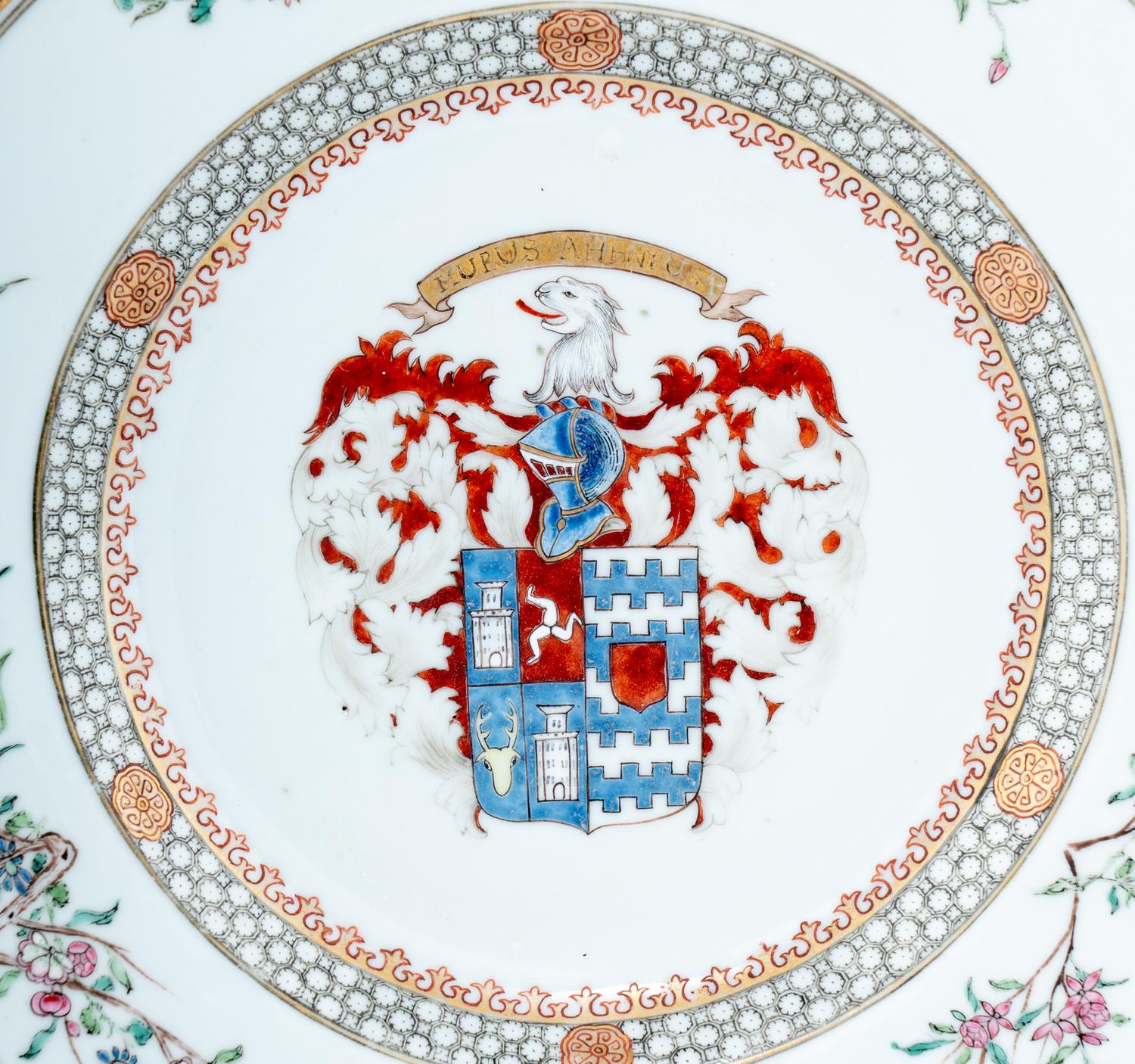 Five Chinese Export Porcelain Plates