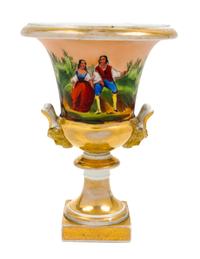 A Paris Porcelain Vase Height 11 inches.