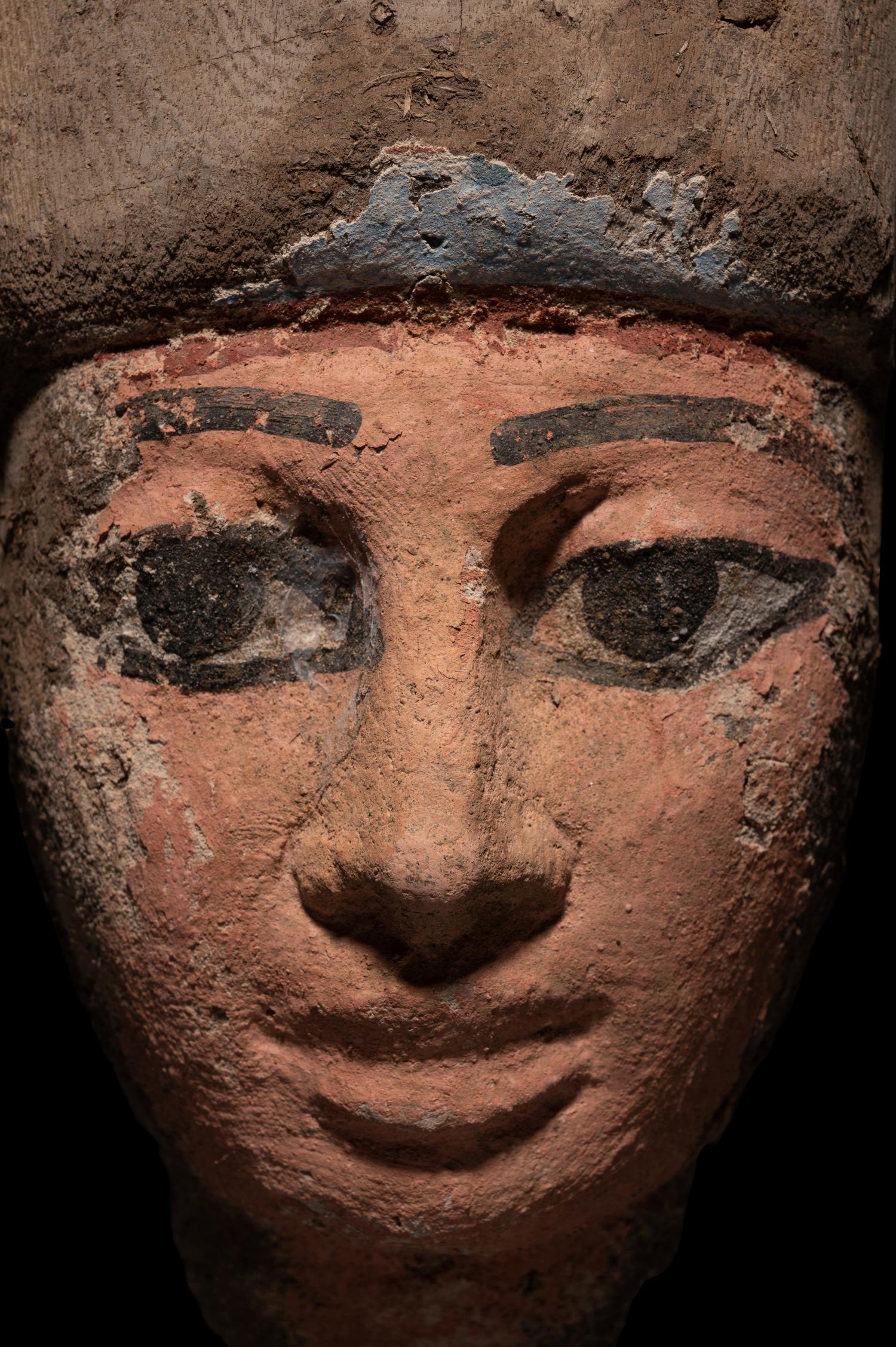 An Egyptian Wood Mummy Mask