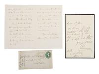 [LITERATURE]. LONGFELLOW, Henry Wadsworth. ALS with cover. [ With: ] ALS from Lord Panmore.