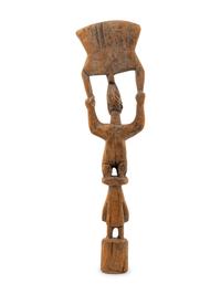 A Yoruba Style Carved Wood Totem
