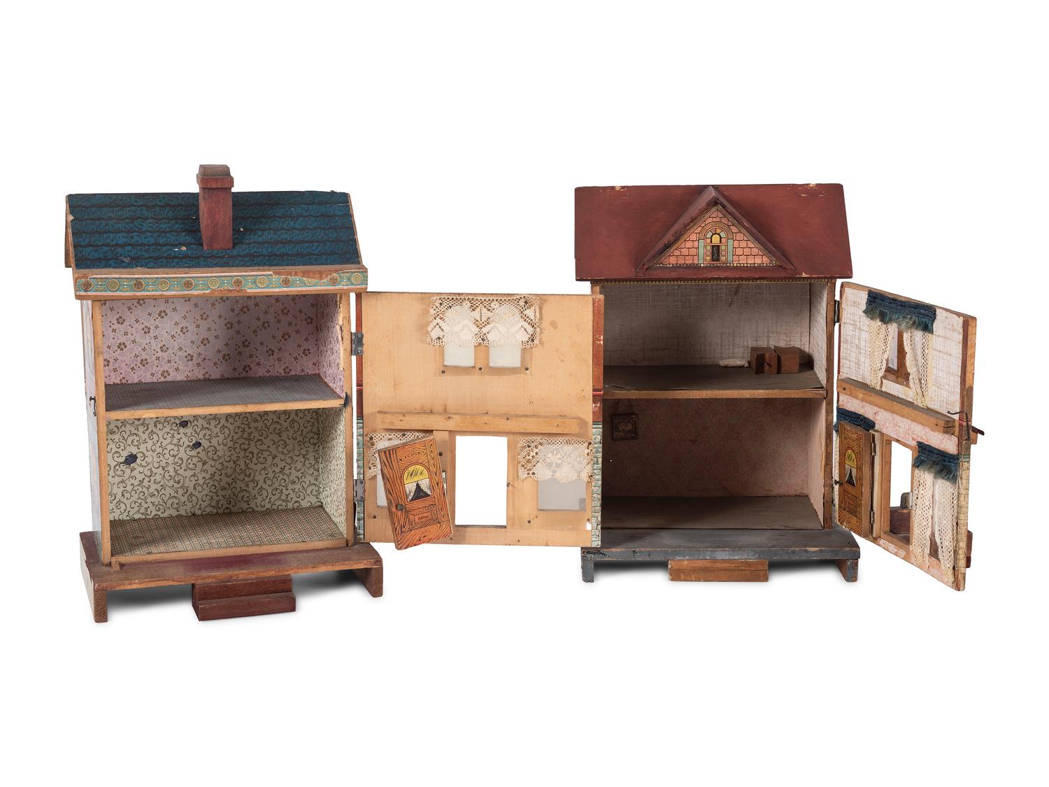 Three R. Bliss Manufacturing Dollhouses