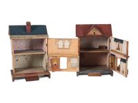 Three R. Bliss Manufacturing Dollhouses
