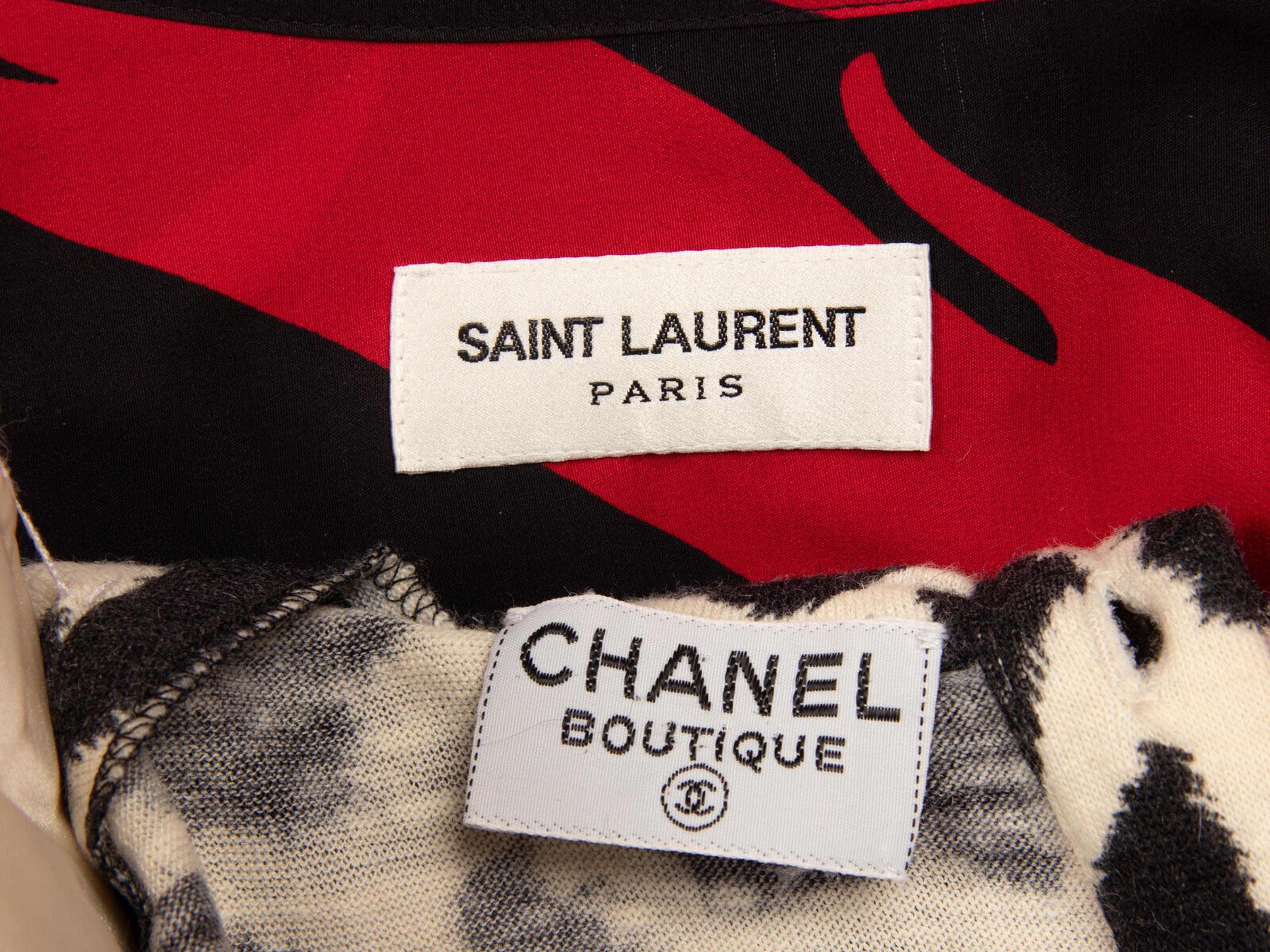 Saint Laurent & Chanel, Two Print Tops