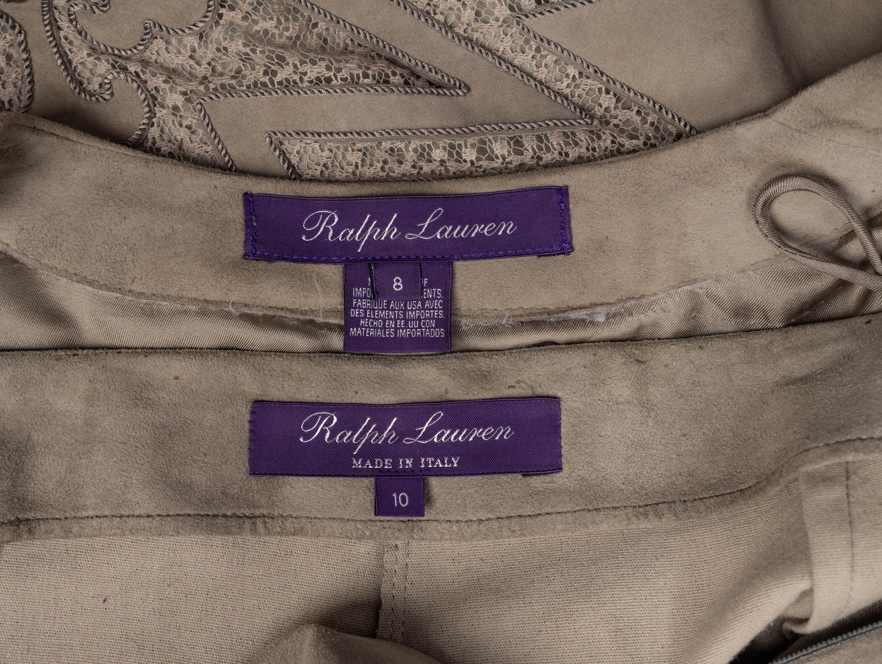 Ralph Lauren Purple Label, Grey Suede Ensemble