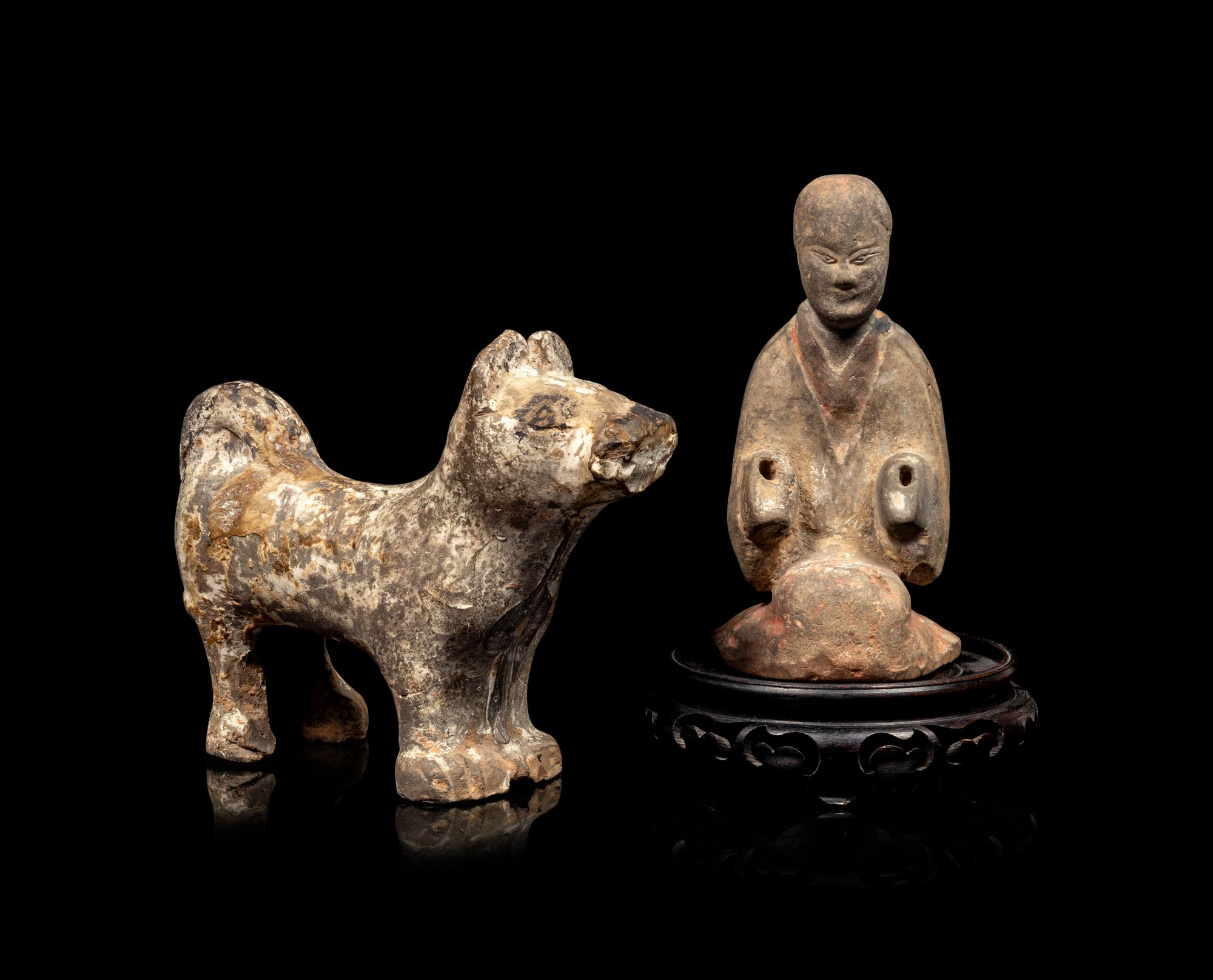 Two Chinese Pottery Figures