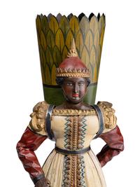 A Pair of French Tôle Peinte Figural Vases