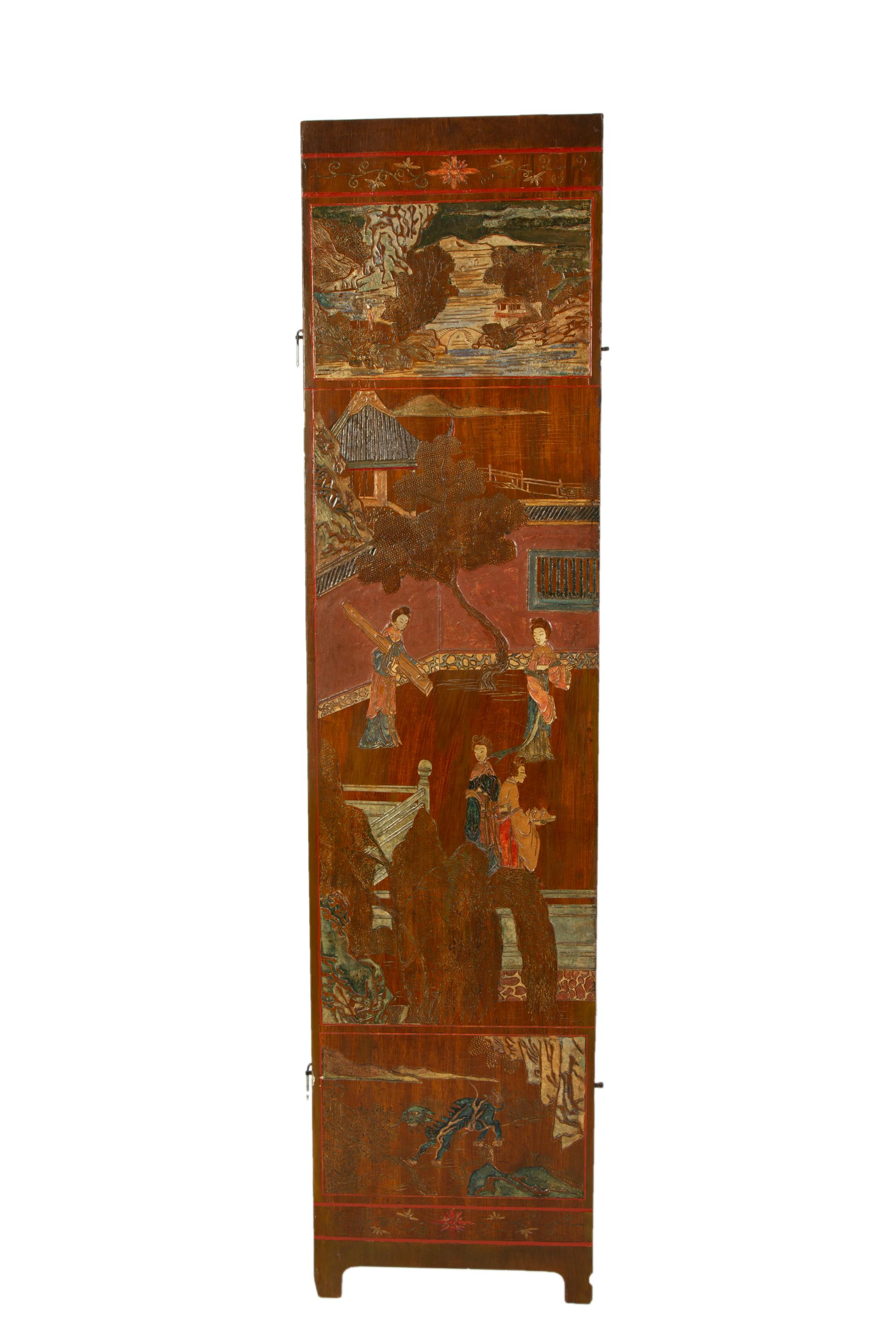 A Chinese Coromandel Hardwood Six-Panel Screen — 19TH/20TH CENTURY