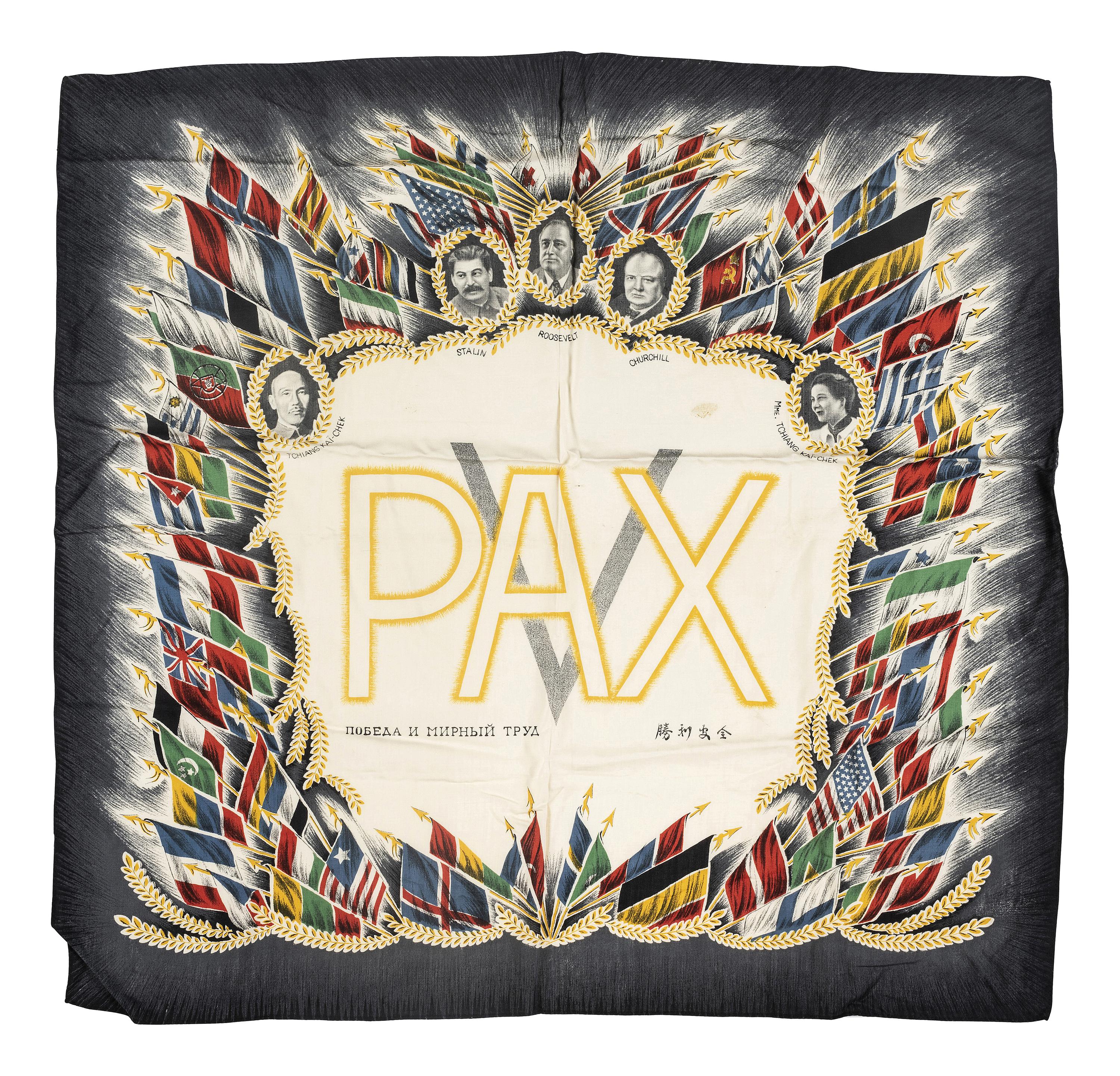 [WORLD WAR II]. A collection of 14 miscellaneous objects relating to Allied Powers, including:
