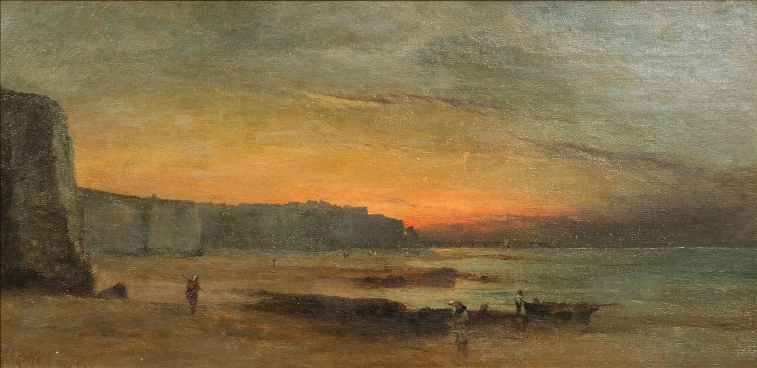 Welsh Coastal Landscape with Fishermen