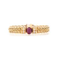 YELLOW GOLD, RUBY AND DIAMOND BRACELET
