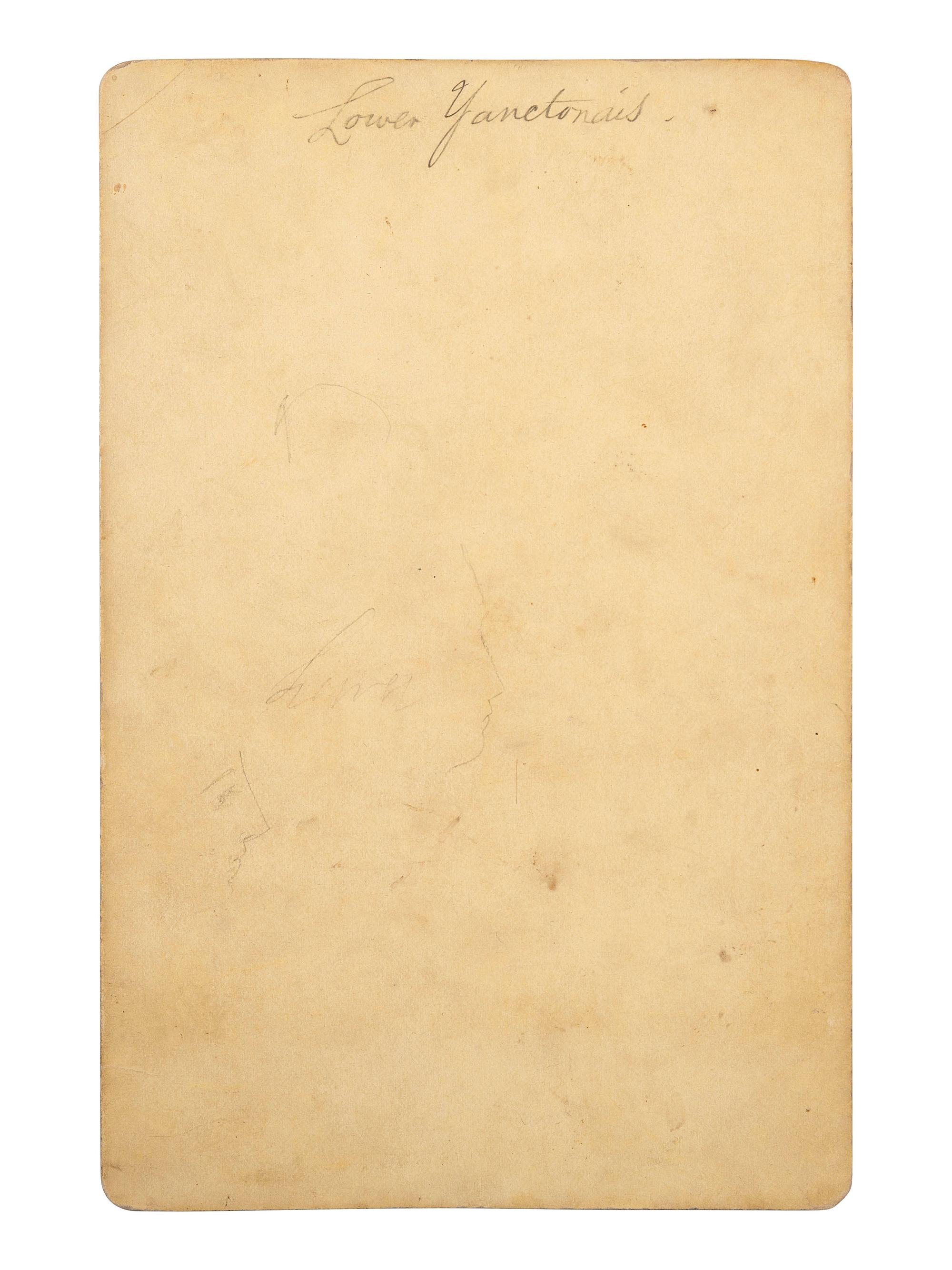 [NATIVE AMERICANS]. GARDNER, Alexander (1821-1882), photographer. Cabinet card of Two Bears, Lower Yanktonai. Washington, DC, ca 1872.
