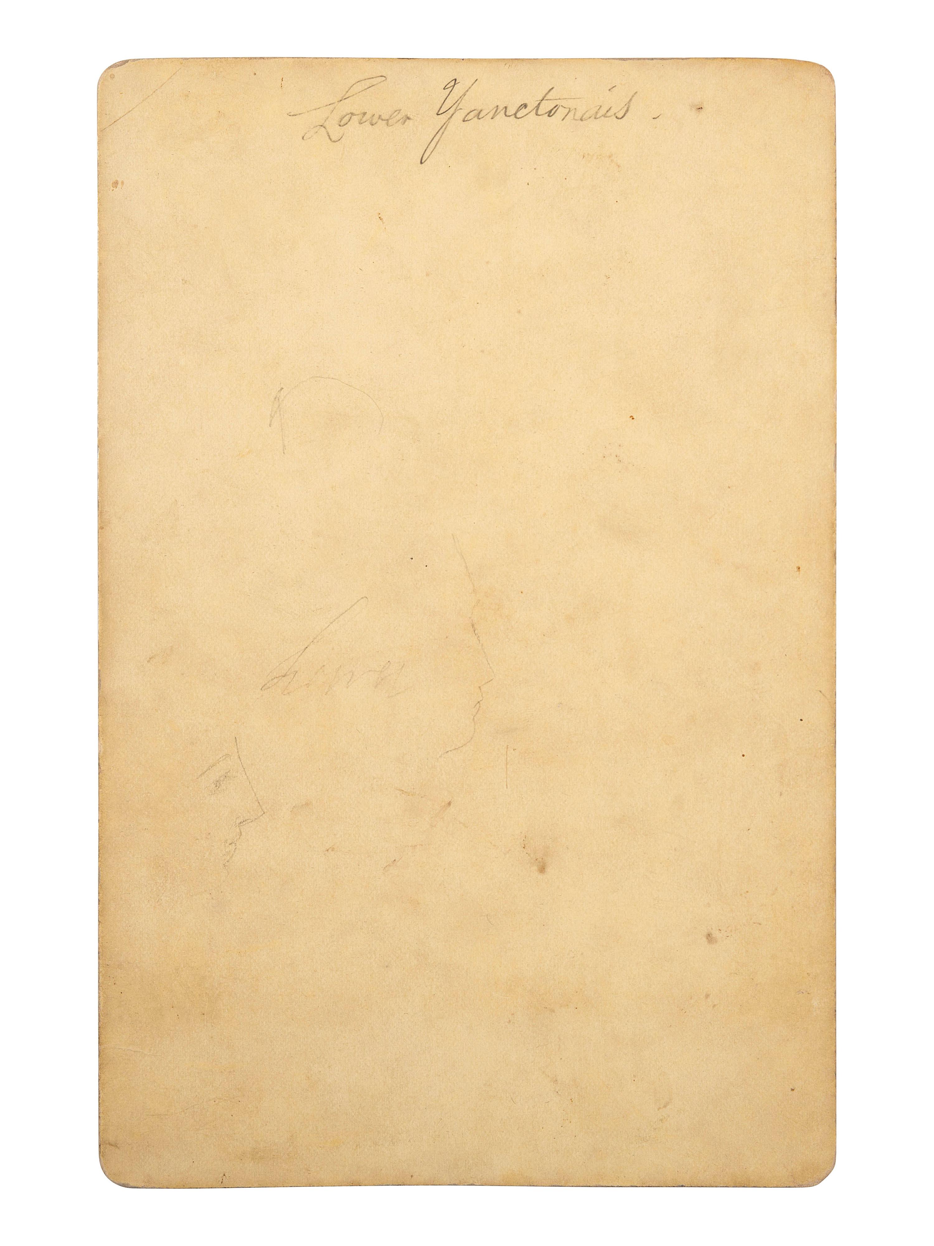 [NATIVE AMERICANS]. GARDNER, Alexander (1821-1882), photographer. Cabinet card of Two Bears, Lower Yanktonai. Washington, DC, ca 1872.