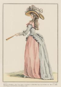 Two Sets of Four French Hand-Colored Costume Engravings