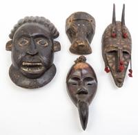 A Collection of Eleven Masks Height of first 20 inches.