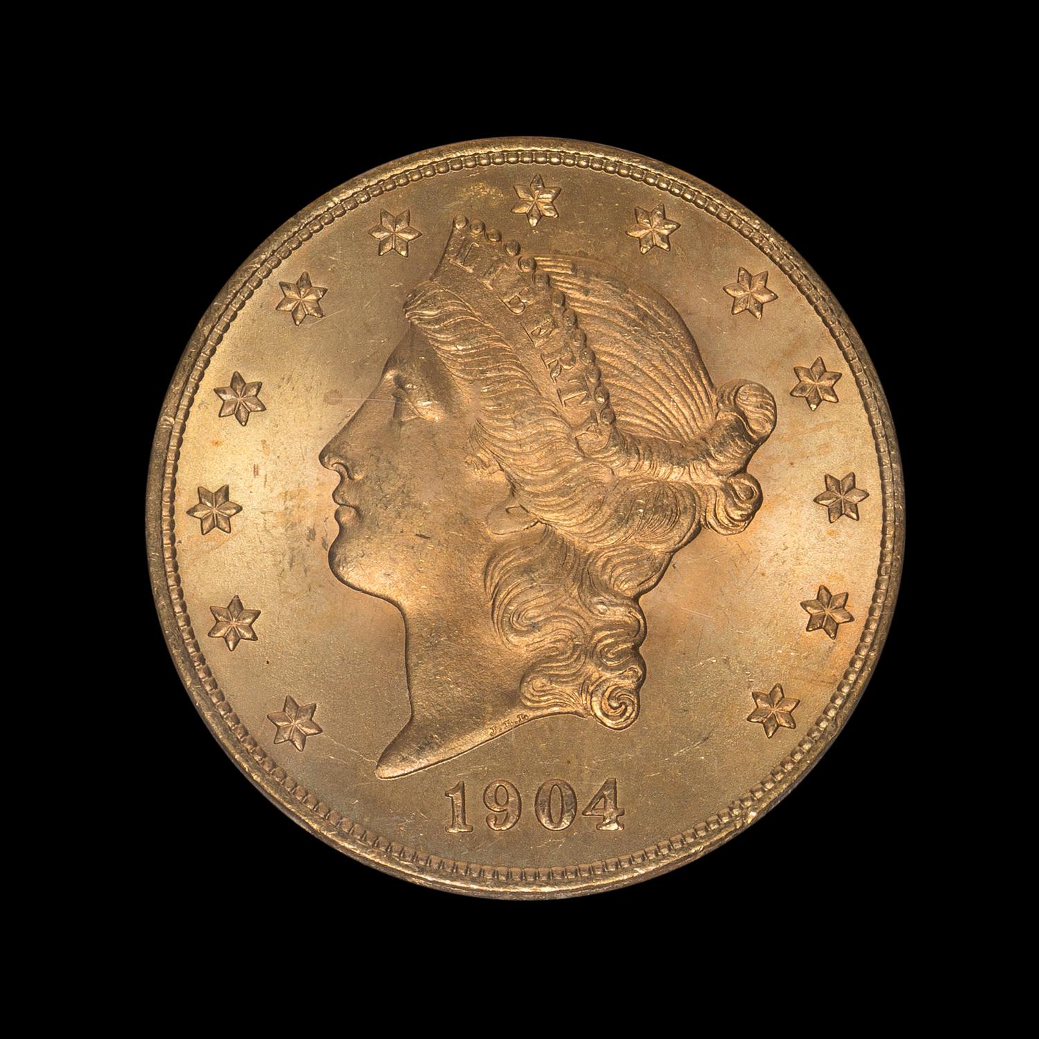 A United States 1904 Liberty Head $20 Gold Coin