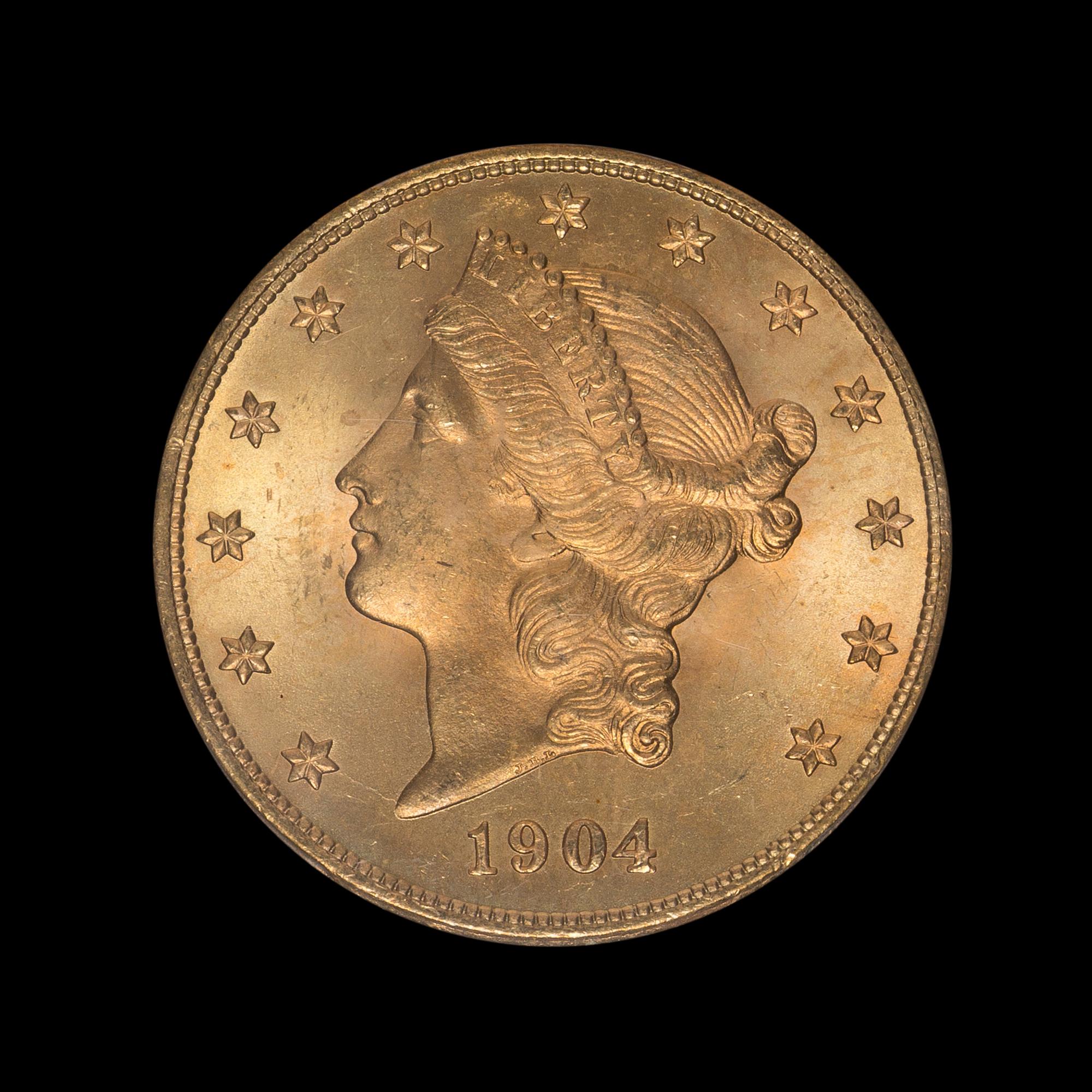 A United States 1904 Liberty Head $20 Gold Coin