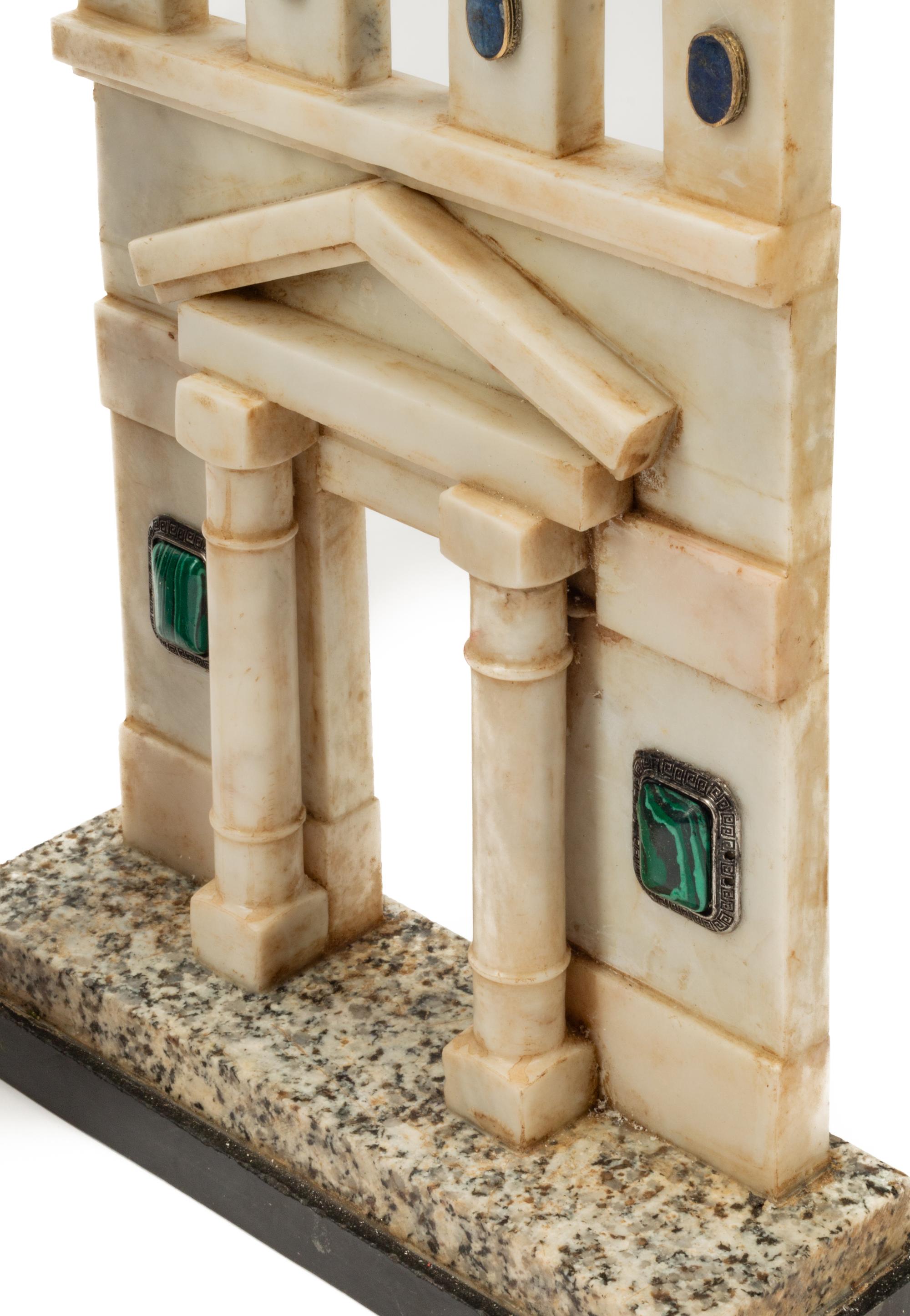 Four Grand Tour Style Marble Models of Ruins