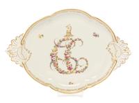 A Furstenburg Porcelain Tray Length 18 1/2 inches. — CIRCA 1775