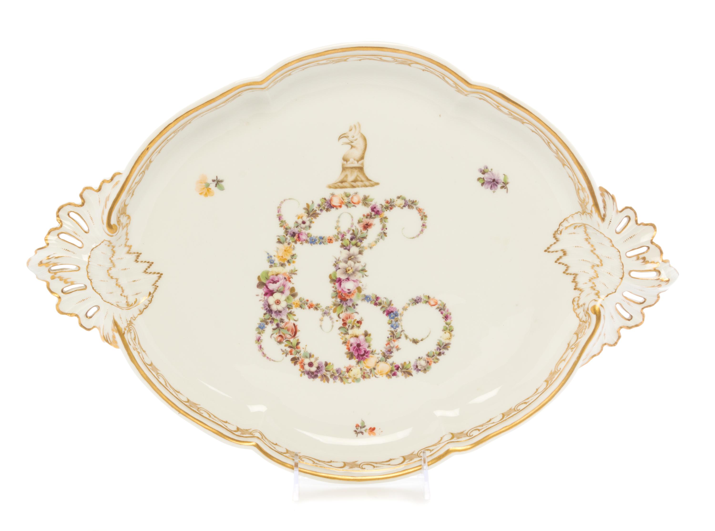 A Furstenburg Porcelain Tray Length 18 1/2 inches. — CIRCA 1775