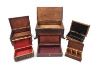 A Collection of Wood Table Caskets