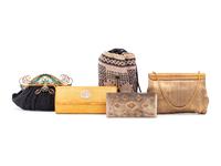 Five Vintage Hand Bags, Mid 20th Century