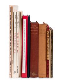 [WOOD ENGRAVING, ETC.]. Group of 16 works on wood engraving, book artists, printers and publishers from the library of Barry Moser. Most with his bookplate and/or signed by Moser.
